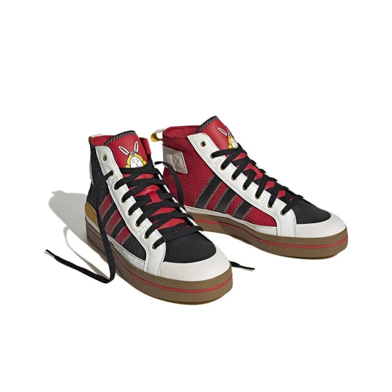 Adidas Neo City Canvas Hi 'White Red Black'-2