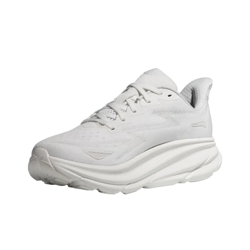 HOKA ONE ONE Clifton 9 Wide 'Triple White' Women's-1