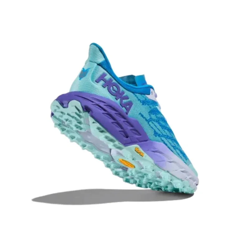 HOKA ONE ONE Speedgoat 5 Cushioned Slip Resistant Abrasion Resistant Low Top Running Shoes Women's Blue-4