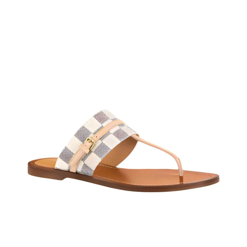 LOUIS VUITTON Palma Slip-Resistant Flip Flops Women's Brown-1