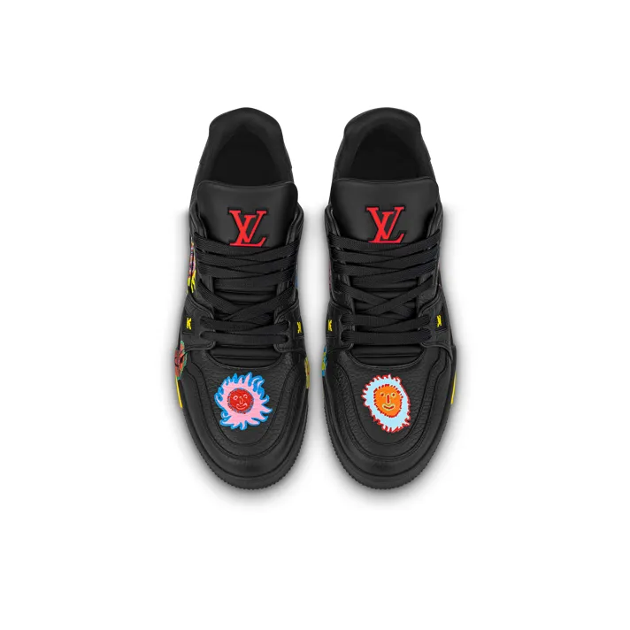 LOUIS VUITTON X Yayoi Kusama Sneaker 'Black With Icons'-2