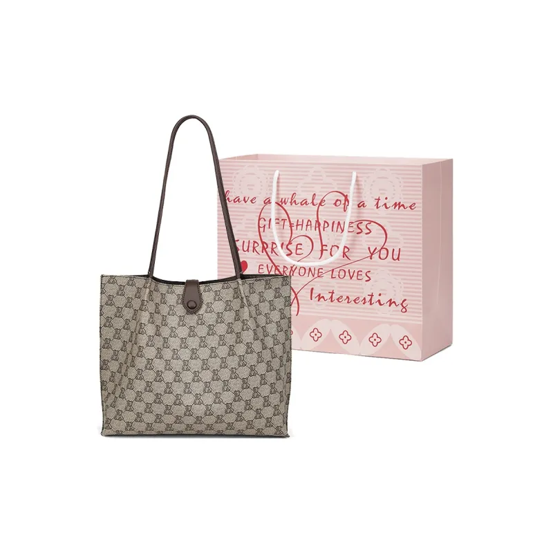 CORALDAISY Synthetic Leather Tote Laptop Bag, Tote Bag, Single Shoulder Bag Women's Oak Gray-8