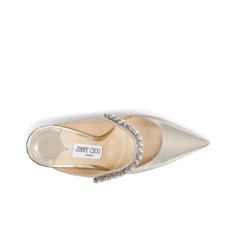 Jimmy Choo Bing 100mm Snakeskin effect Mules-2