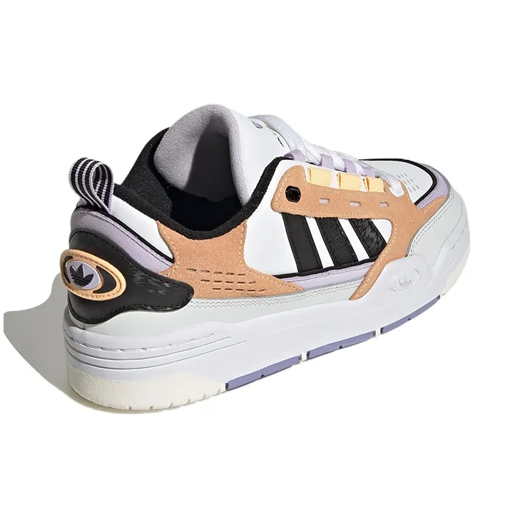 Adidas Originals Adi2000 Lightweight And Wear resistant Low Top Skateboard Shoes Women's White Orange-3