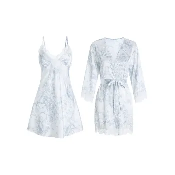 Vine Color Pajama Set Women's Smoke Gray