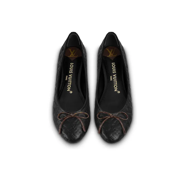 LOUIS VUITTON Lv Nina Flat Ballerina Shoes 'Black Monogram' Women's-3