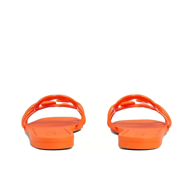 GUCCI Interlocking Collection Slide Slippers Women's Orange-4