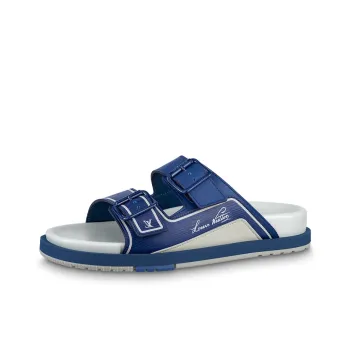 LOUIS VUITTON Trainer Mules Blue