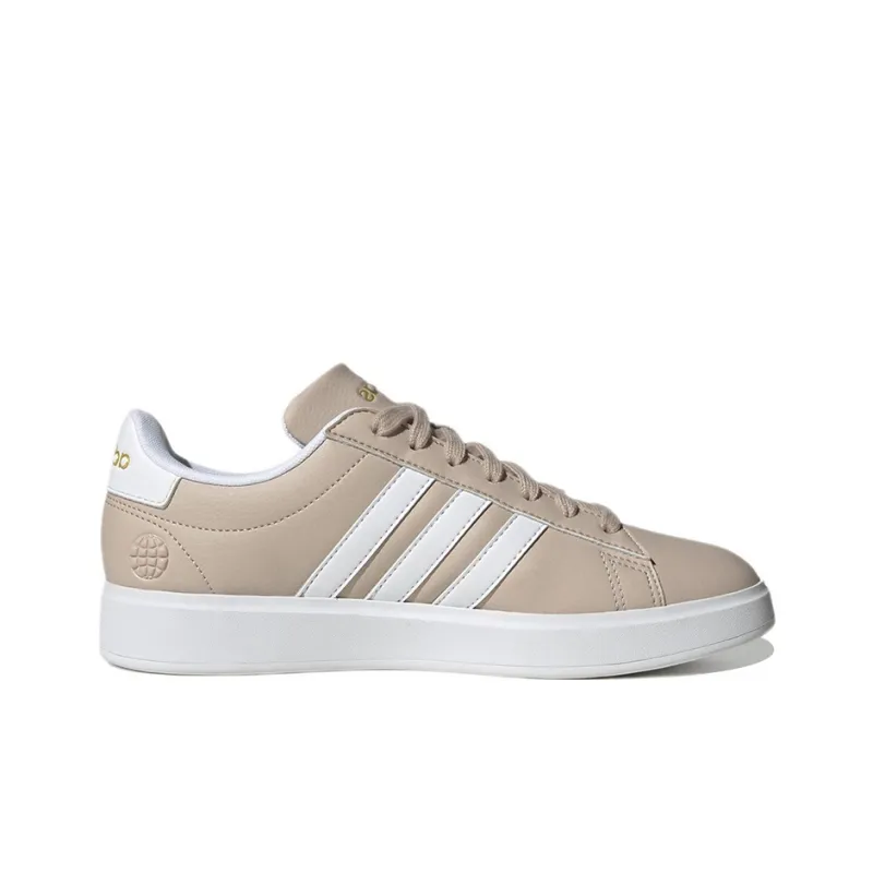 Adidas Grand Court Wonder Taupe Cloud White Gold Metallic Women's-1
