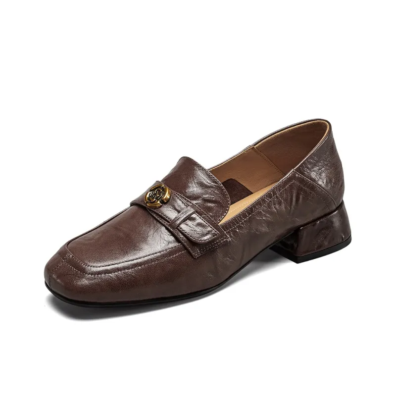 YEARCON Loafers Women's Red Brown/Ecru/Black-9