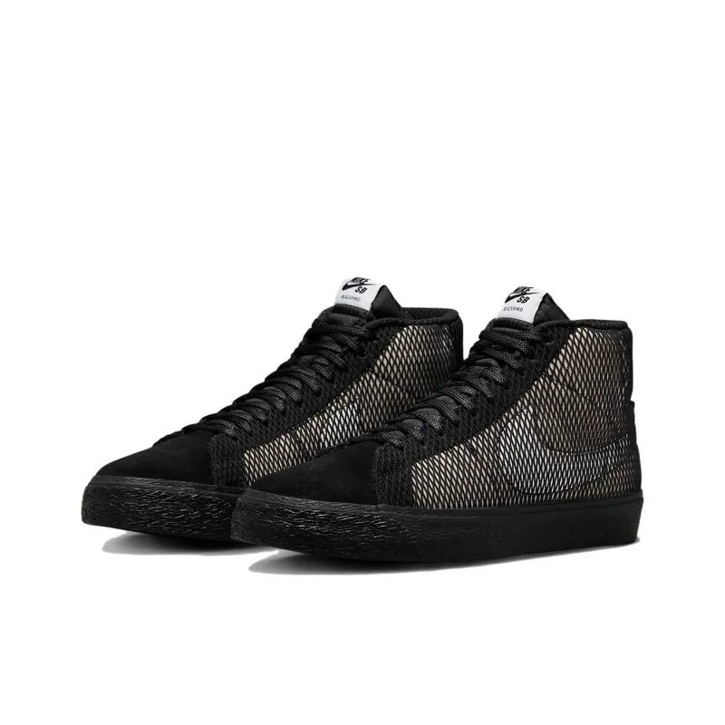 Nike Sb Zoom Blazer Mid Prm Black Netting-2