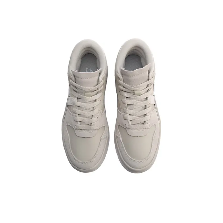 LiNing Wave Superwave Hi Lightweight Mid Top Skateboard Shoes Women's Gray White-3