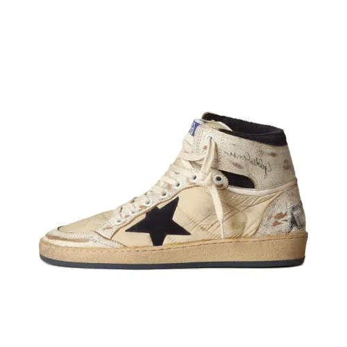 Golden Goose Sky-Star Skateboard Shoes Women's High-Top Off White