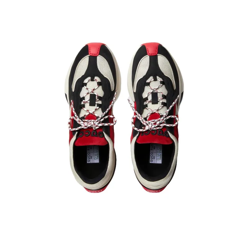 GUCCI Run Sneaker 'Black White Red'-3