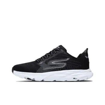 Skechers GO RUN Ride 6 Cushioning Anti-Slip And Wear-Resistant Low-Top Running Shoes Black White