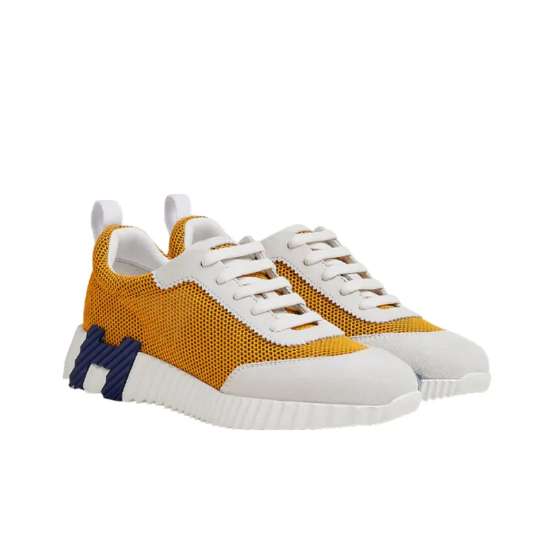 HERMES Bouncing Slip Resistant Low Top Casual Shoes Women's Yellow-3