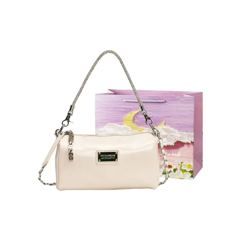Bansusu PU Shoulder Bag Women's Silver/White/Black/Red-3