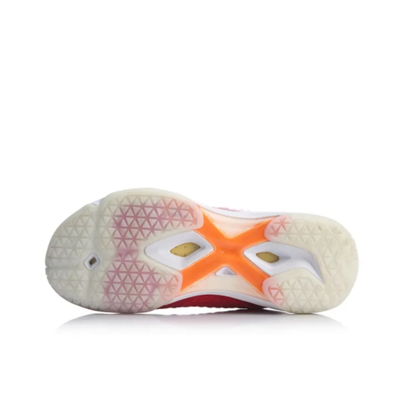 LiNing Raid Cushioning Support Low Top Badminton Shoes Women's Vermilion-4