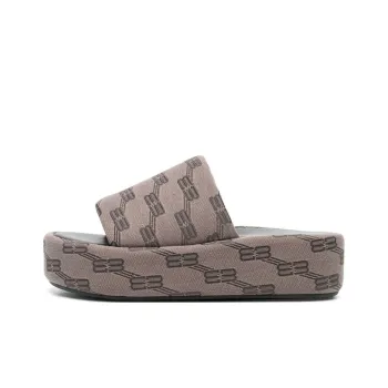 Balenciaga Rise Fashion Slippers Women's Brown