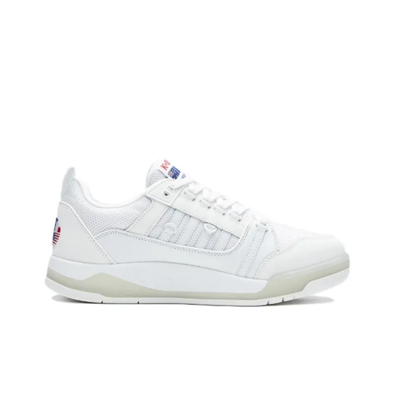KSWISS Durable Breathable Low-Top Casual Shoes Unisex White Gray-1