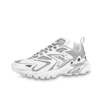 LOUIS VUITTON Runner Tatic Low Top Casual Shoes Men's Gray White
