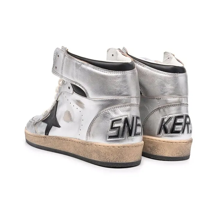 Golden Goose Sky Star Stylish Skateboarding Shoes Women's Silver-3
