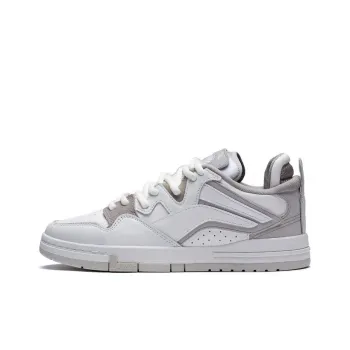 LiNing Wave Pro Anti Slip Wear Resistant Low Top Skateboard Shoes Mist White Silver Fish Gray