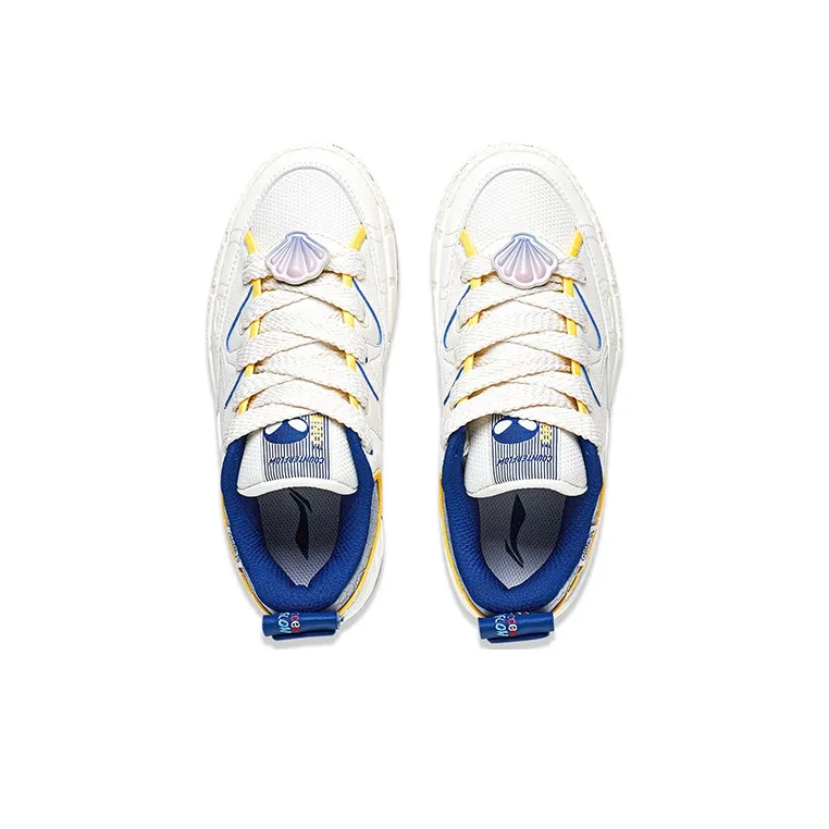LiNing CF Tracing Honor 3 Cushioning Wear Resistant Low Top Sports Casual Shoes Women's White Blue-2