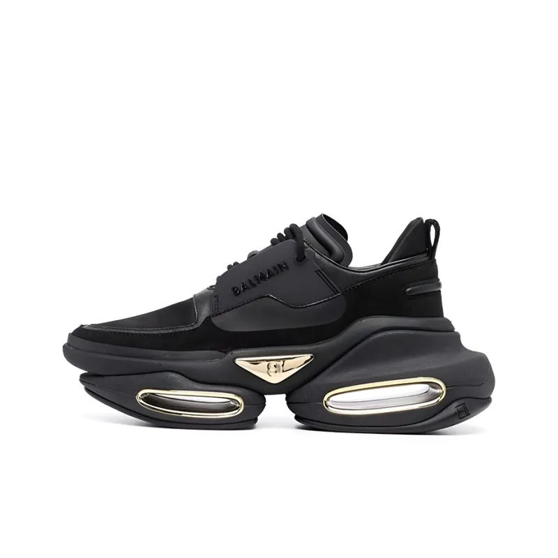 BALMAIN B-Bold Low Black Gold Women's-0