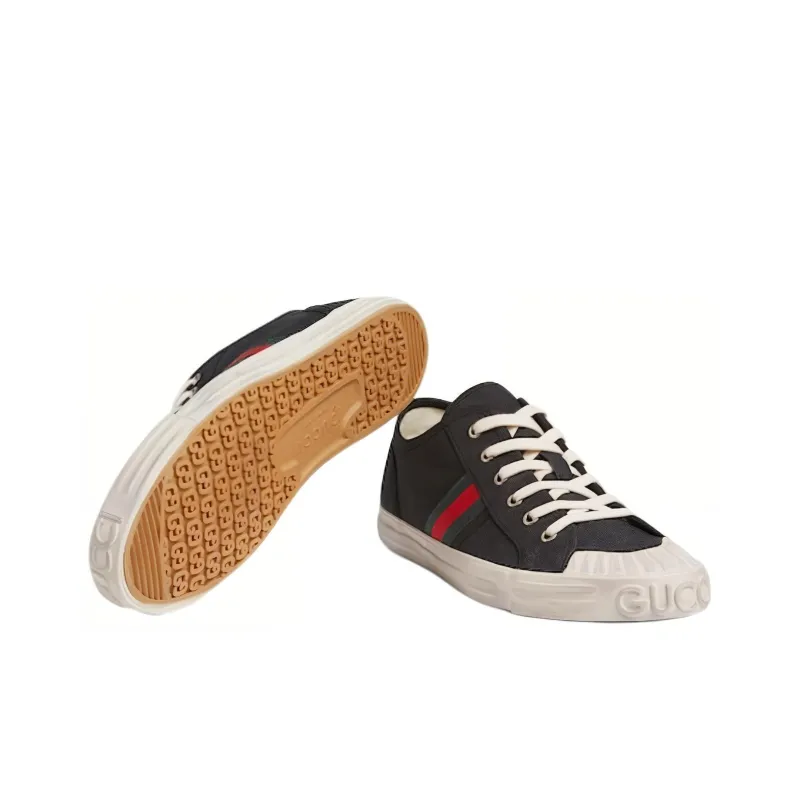 GUCCI Low Top Skateboard Shoes Men's Black-5