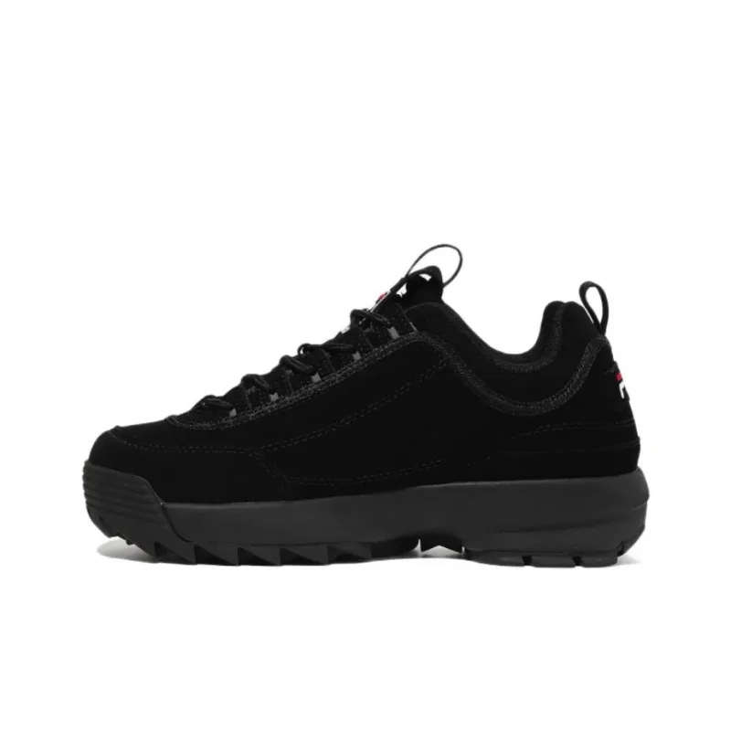 FILA Disruptor 2 1998 Anti Slip Wear Resistant Low Top Casual Shoes Unisex All Black Korean Style-1