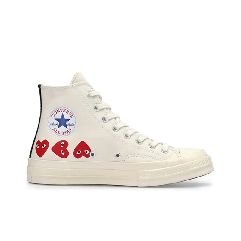 Converse Chuck Taylor All Star 70 Hi Comme Des Garcons Play Multi Heart White-1