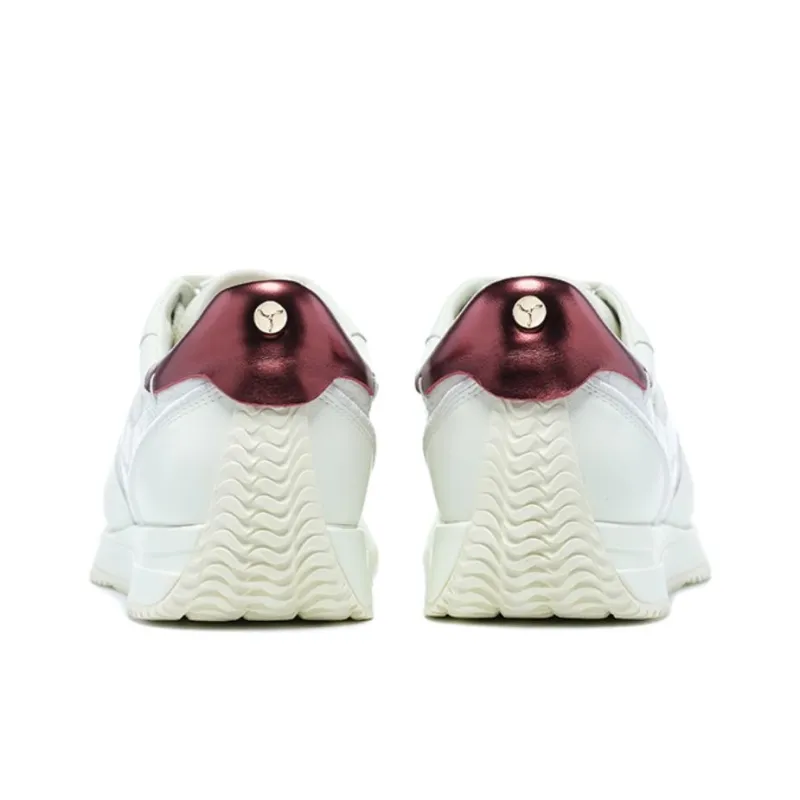 LI NING 1990 Zhengrong Anti Slip Wear Resistant Low Top Sports Casual Shoes Women's White Red-3