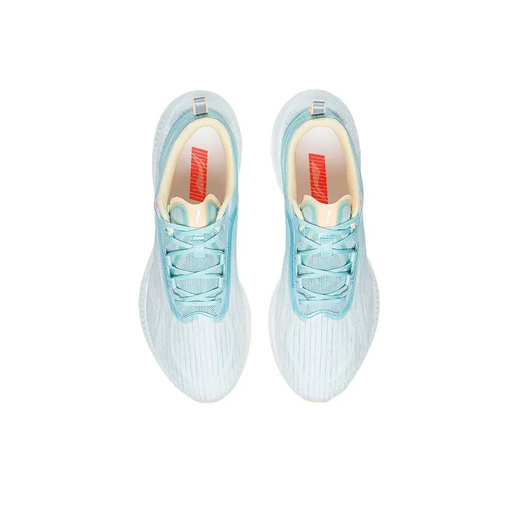 LiNing Super Light 19 Cushioning Anti Slip And Wear Resistant Low Top Running Shoes Women's Light Ice Blue-3