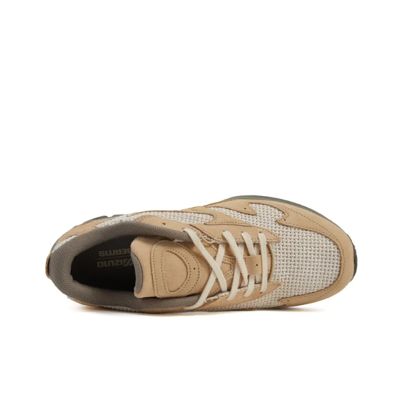 Beams x Mizuno Wave Rider Β Cushioned Slip Resistant Low Top Casual Shoes Unisex Umber-3