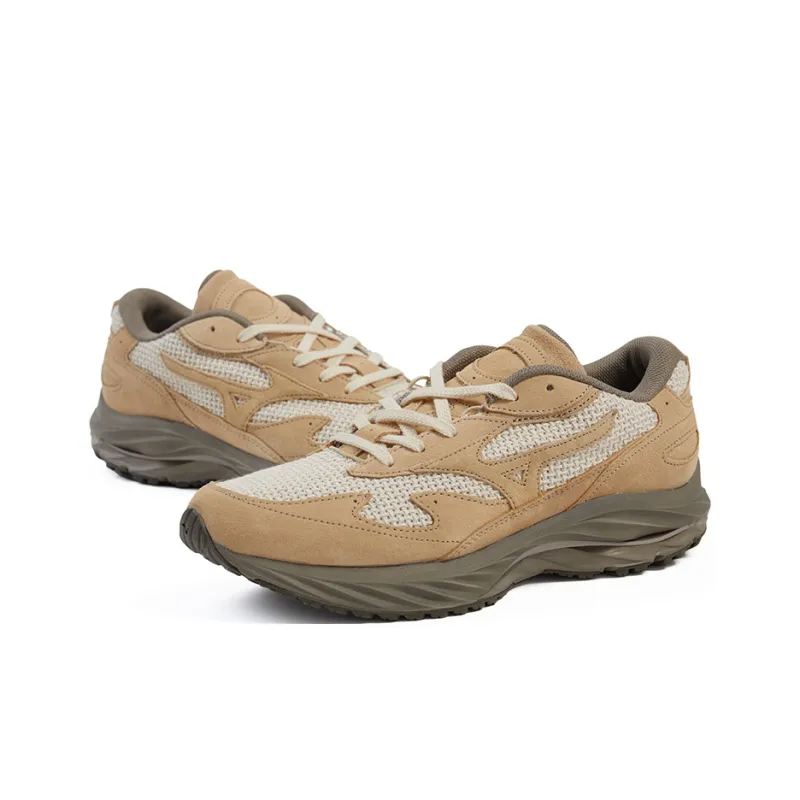 Beams x Mizuno Wave Rider Β Cushioned Slip Resistant Low Top Casual Shoes Unisex Umber-2