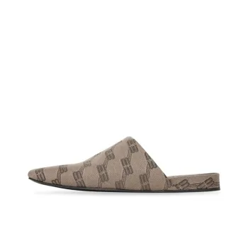 Balenciaga Bb Monogram Cosy Mules 'Beige Brown' Women's