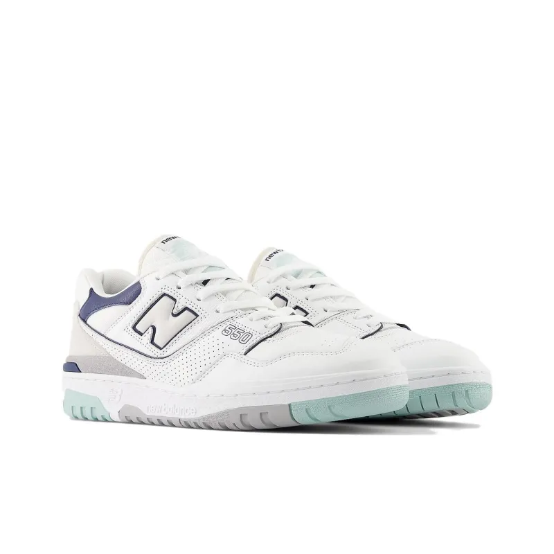 New Balance 550 White Winter Fog Navy-2