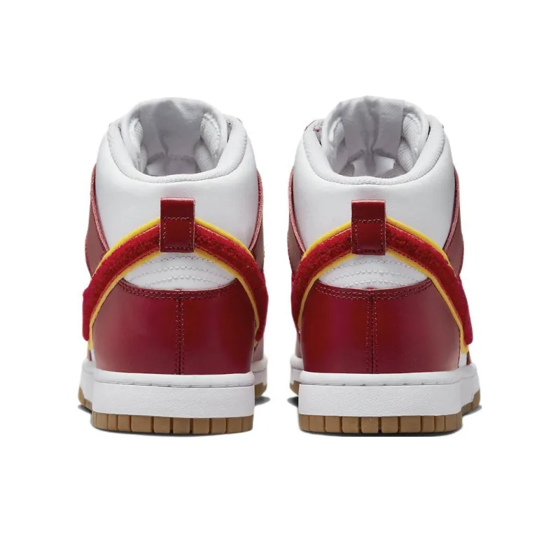 Nike Dunk High Chenille Swoosh White Gym Red-3
