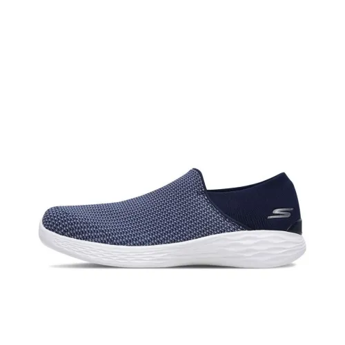 Skechers YOU Non-slip Wear-resistant Shock Absorption Low-Top Sports Casual Shoes Women's Marine Blue