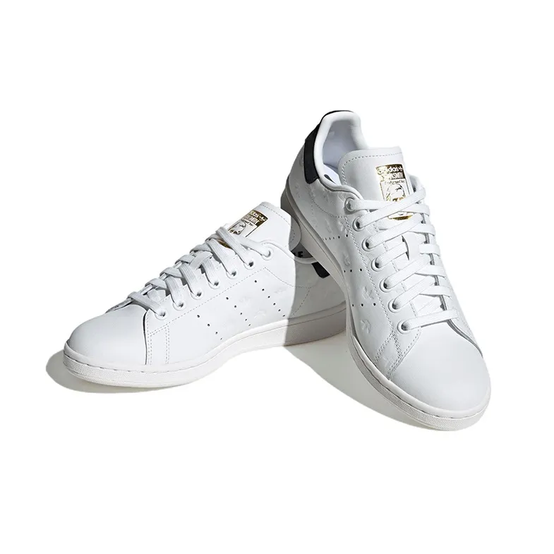 Adidas Stan Smith 'Allover Debossed Trefoils White Black' Women's-2