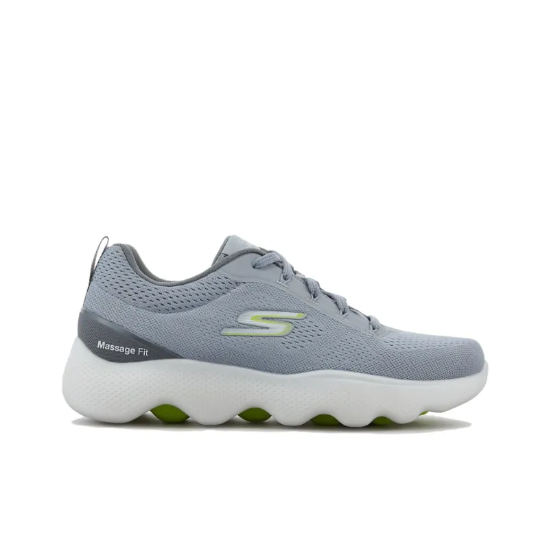 Skechers Go Walk Massage Fit Anti-Slip Wear-Resistant Low-Top Casual Shoes Men's Gray Korean Style-1