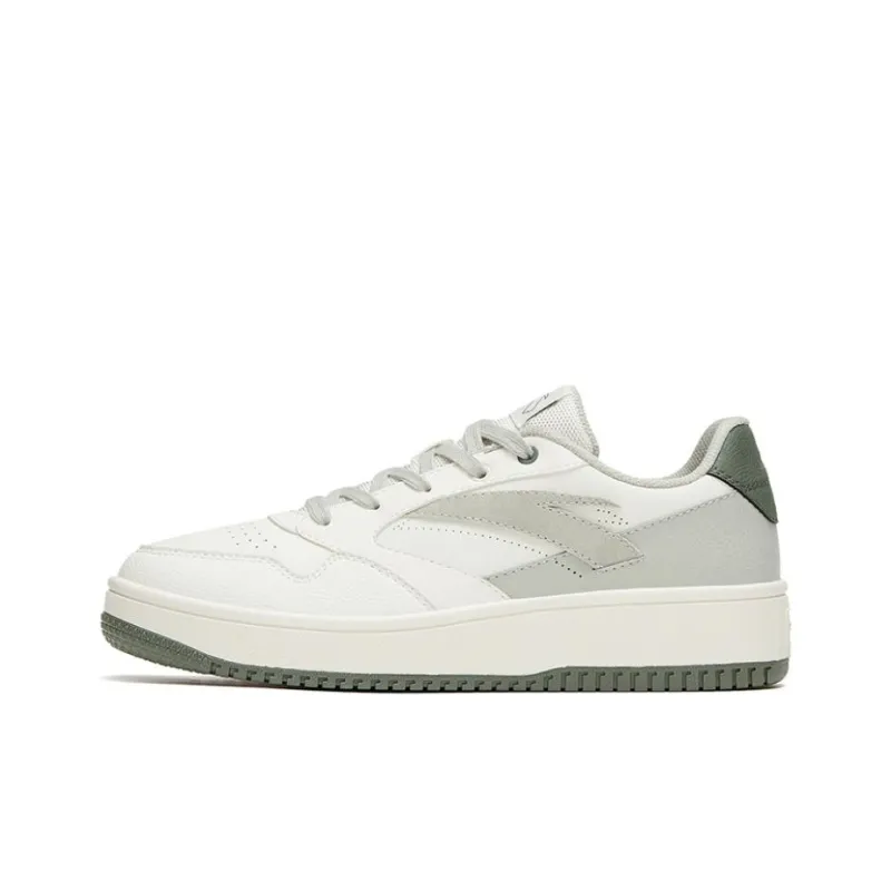 Anta Life Collection 0 Sensitivity Anti Slip And Wear Resistant Lightweight Low Top Skateboard Shoes Women's White Gray-0