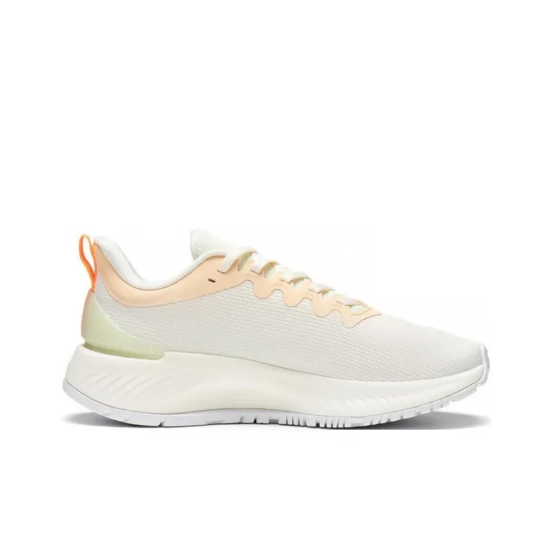 LiNing YueYing Element Durable Breathable Low Top Running Shoes Women's Ecru Sand Orange-1