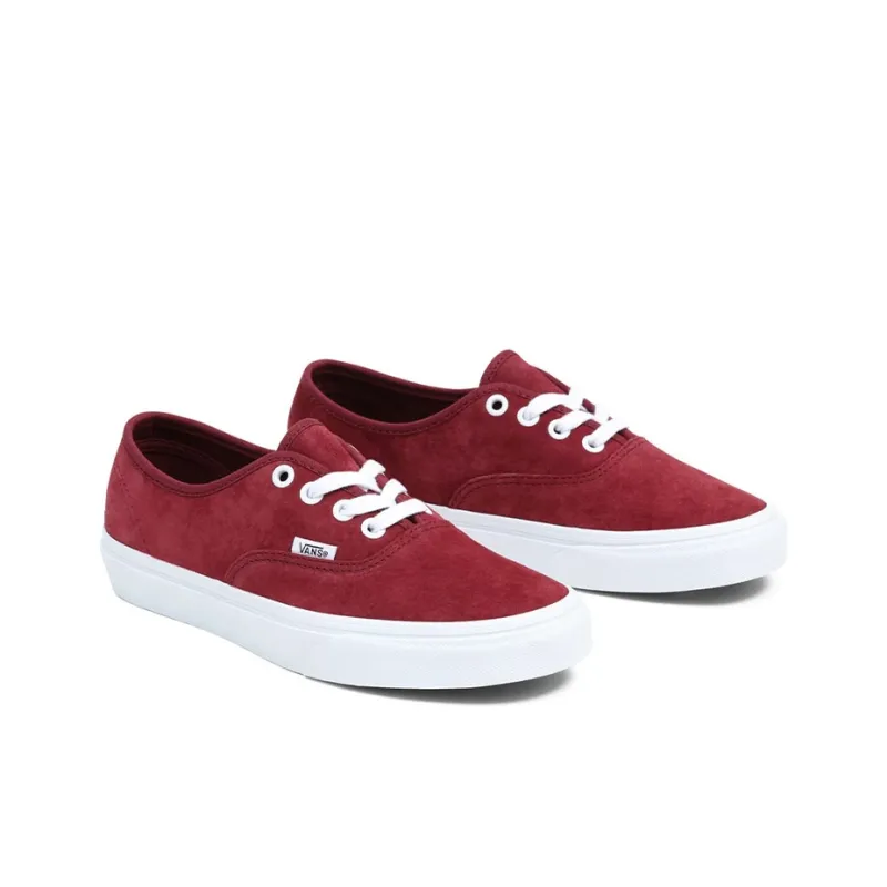 Vans Pig Suede Authentic 'Red White'-2