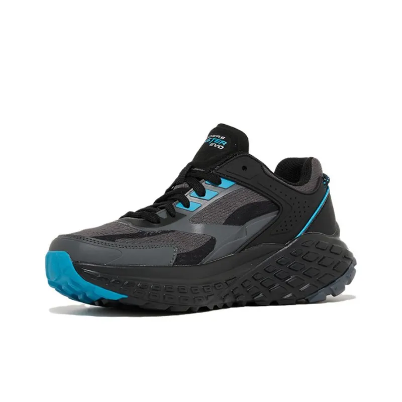 Skechers Sport Cushioning Slip Resistant Breathable Lightweight Support Coverage Low Top Casual Shoes Men's Black Blue-2