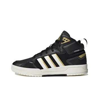 Adidas Neo 100DB Slip Resistant, Abrasion Resistant, Lightweight Mid Top Skateboard Shoes Unisex Black Yellow White