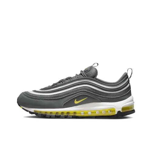 Nike Air Max 97 Running Shoes Men Low-Top Gray/Yellow