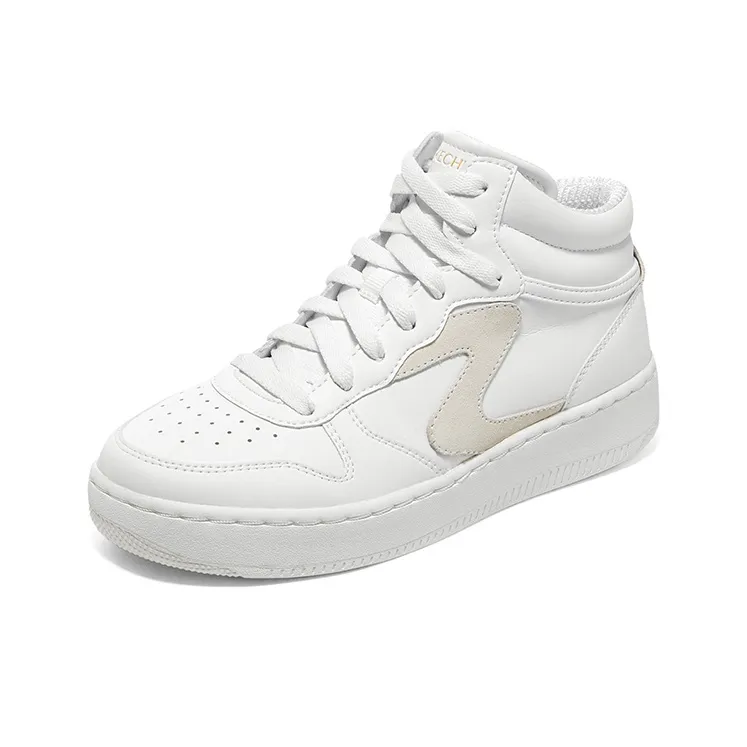 Skechers Sport Court 92 Durable Breathable Mid Top Skateboard Shoes Women's White-2