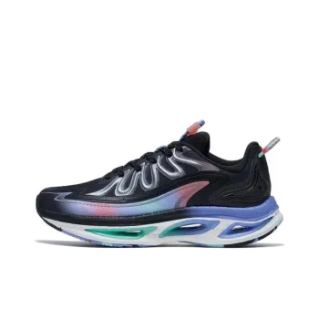 XTEP Wind & Fire 26th Generation Cushioned Slip Resistant Rebound Low Top Running Shoes Women's Black Blue Purple